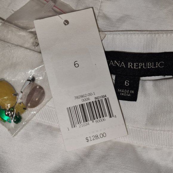 Banana Republic NWT Pineapple Embellished Skirt size 6 - Picture 8 of 9